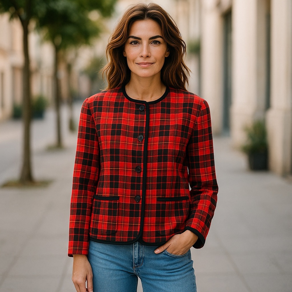 Pendleton Plaid Button-Up Wool Coat - image 1